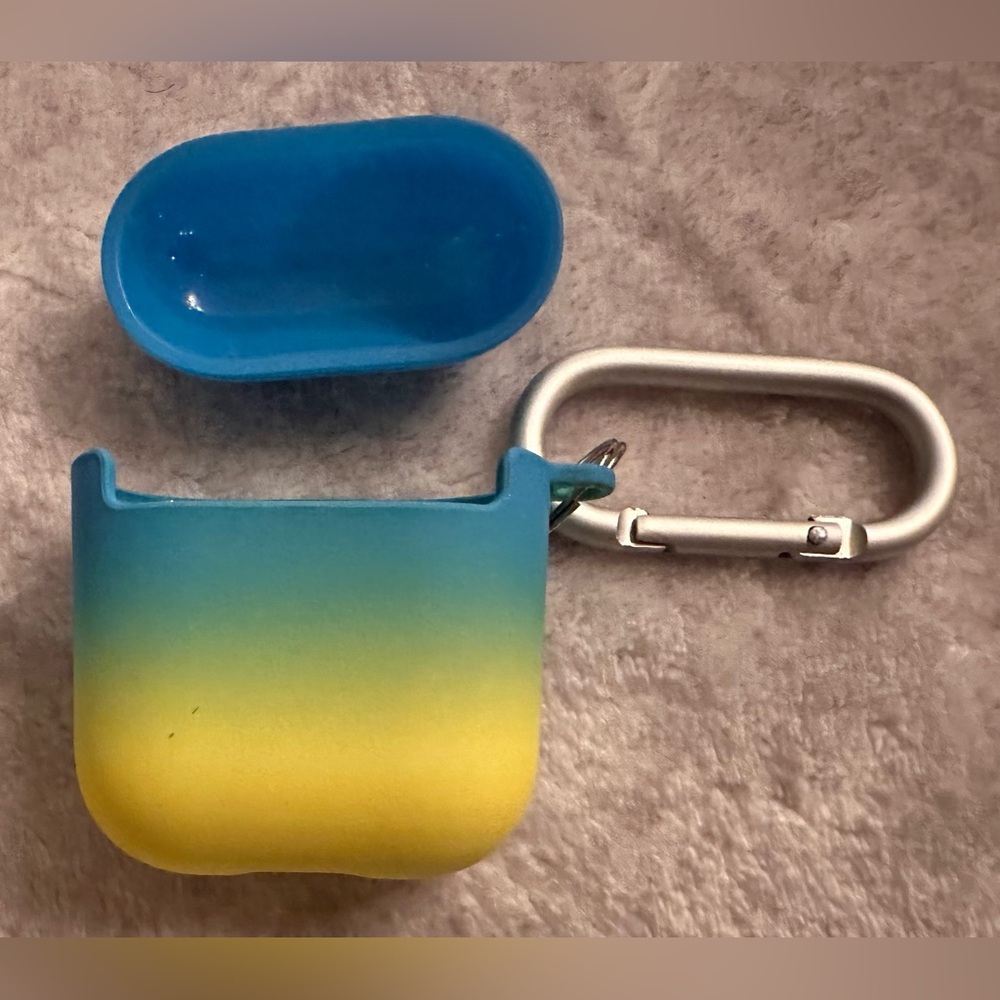 Apple AirPods 1st/2nd Generation Silicone Case Protective Cover Ombre BlueYellow